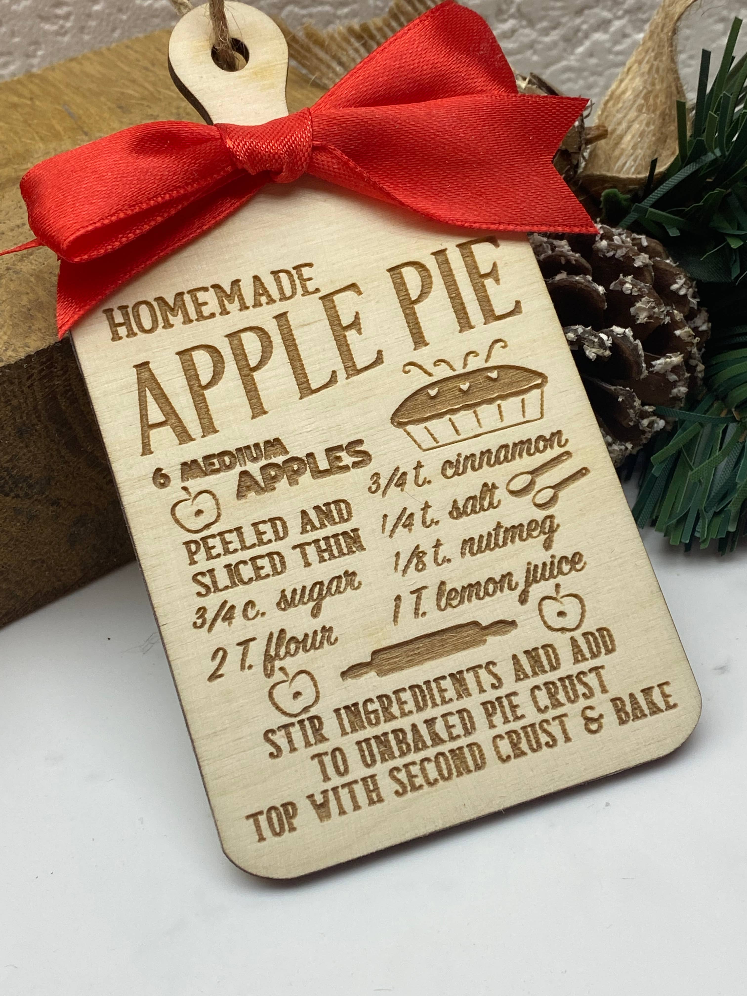 The Wooden Gift Co - Wholesale Ornament - American Style Recipe Board Tree Ornament - Chocolate Chip2