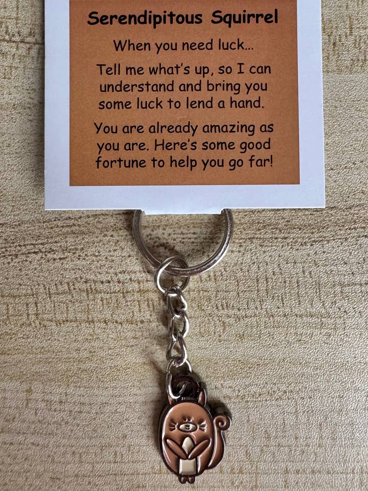 Serendipitous Squirrel Keychain for wholesale by Little Joys