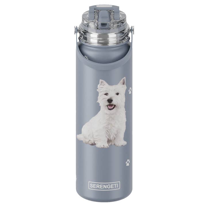 E&S Pets - Wholesale Water Bottle - Westie - Stainless Steel Water Bottle - 24oz - Leak Proof