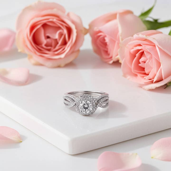 King Of Bling's1.20ct Cubic Zirconia Sterling White Silver Square Engagement Womens Ring Size 7 for wholesale by KING OF BLINGS