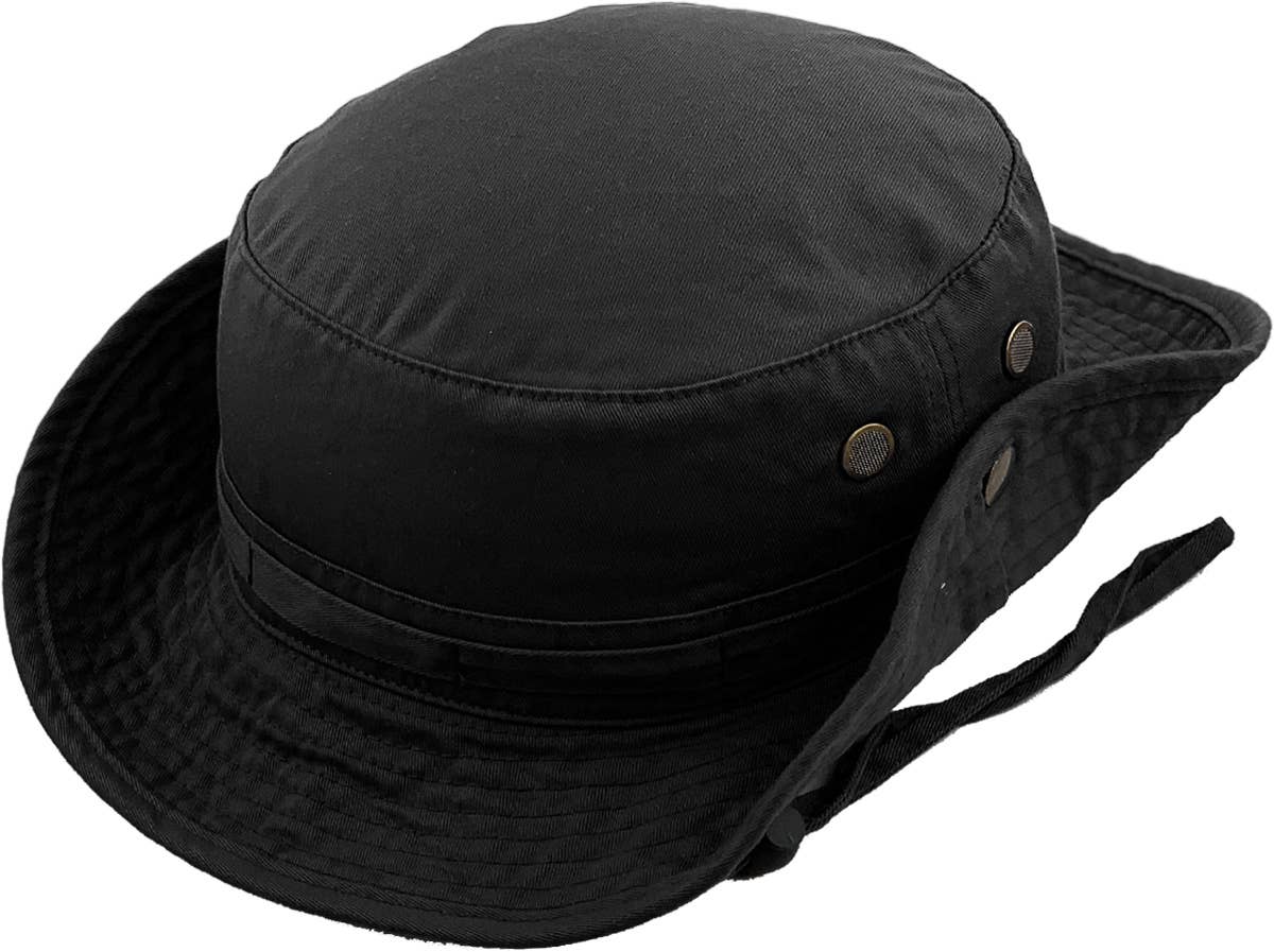 KBETHOS - Wholesale Bucket hat – Unisex - Solid Boonie Hat With String (Fitted)2