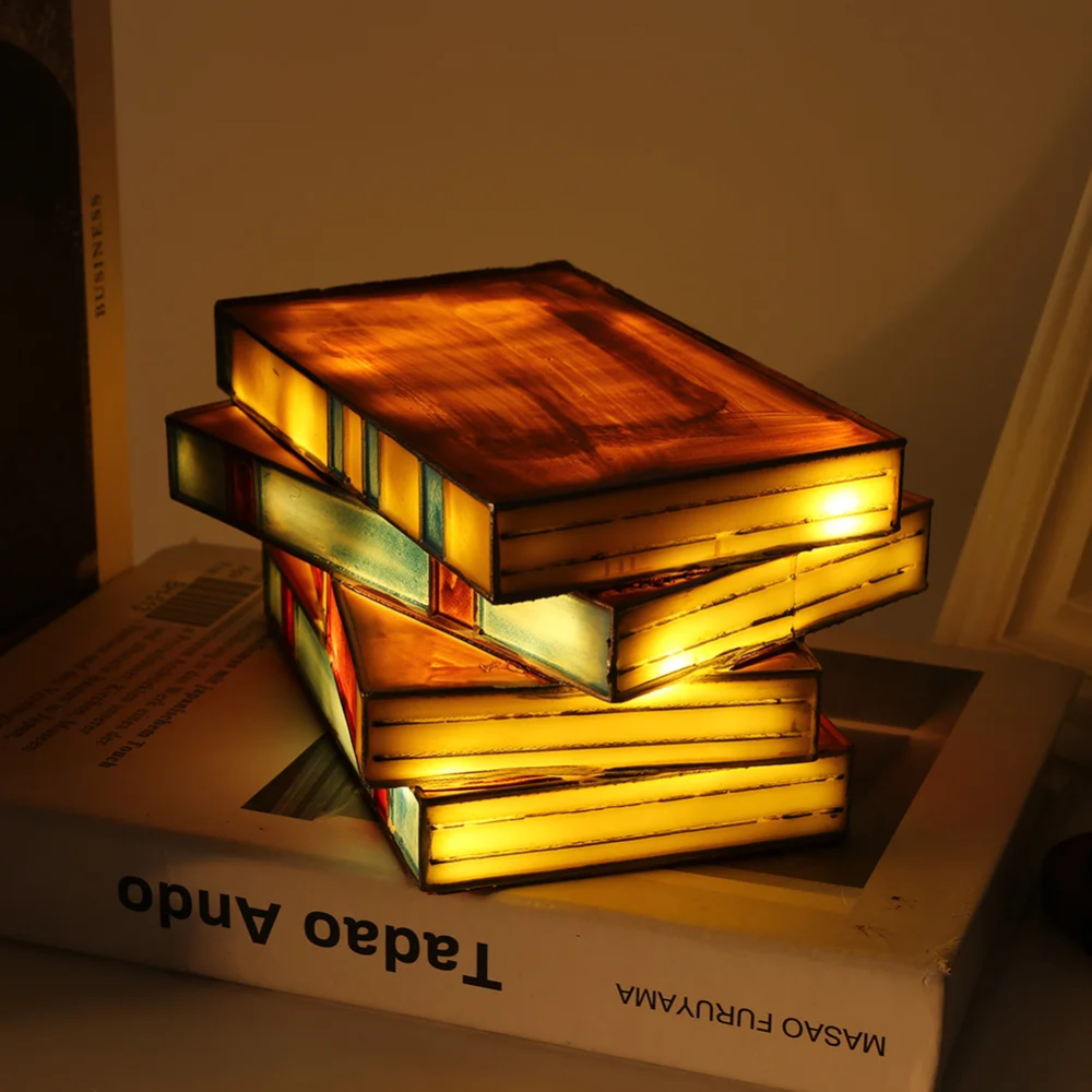 Moderny - Wholesale Accent/Desk Lamp - Stained Glass Books Lamp1