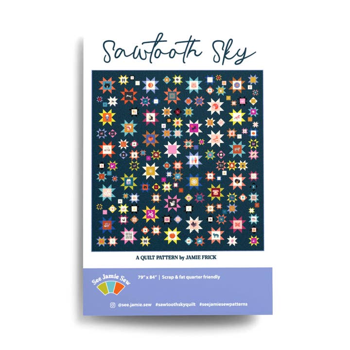 Sawtooth Sky Quilt Pattern for wholesale by See Jamie Sew