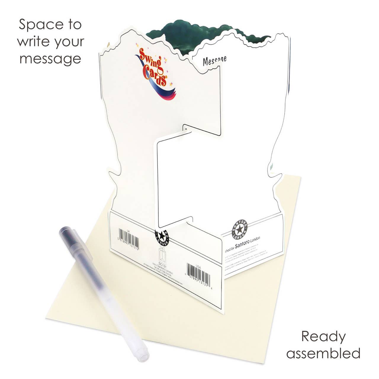 Santoro London - Wholesale Everyday Greeting Card - SC131 – Swing Cards - Ballet-Swan Lake2