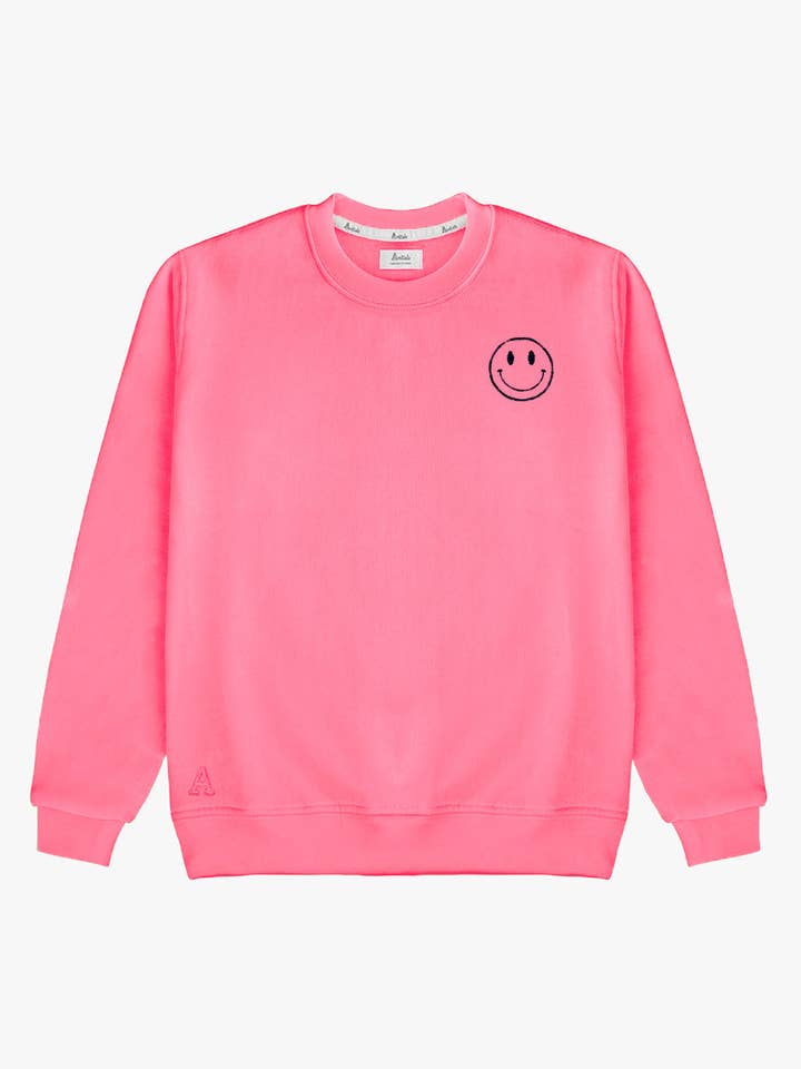 Sweatshirt fuchsia | SMILE pour la vente par Anitials