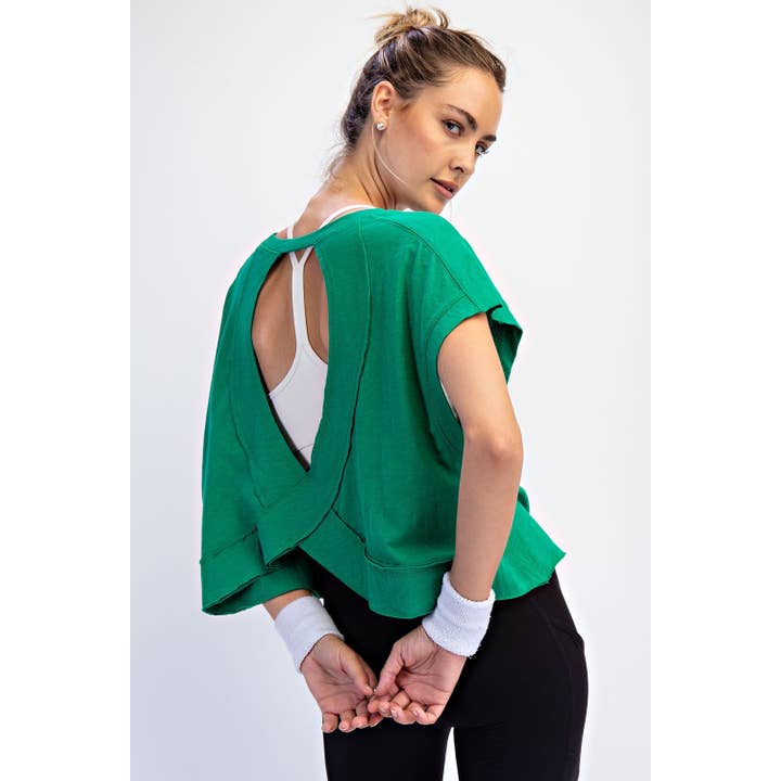 Rae Mode - Wholesale Shirt - Women's - COTTON SLUB OPEN BACK TOP33