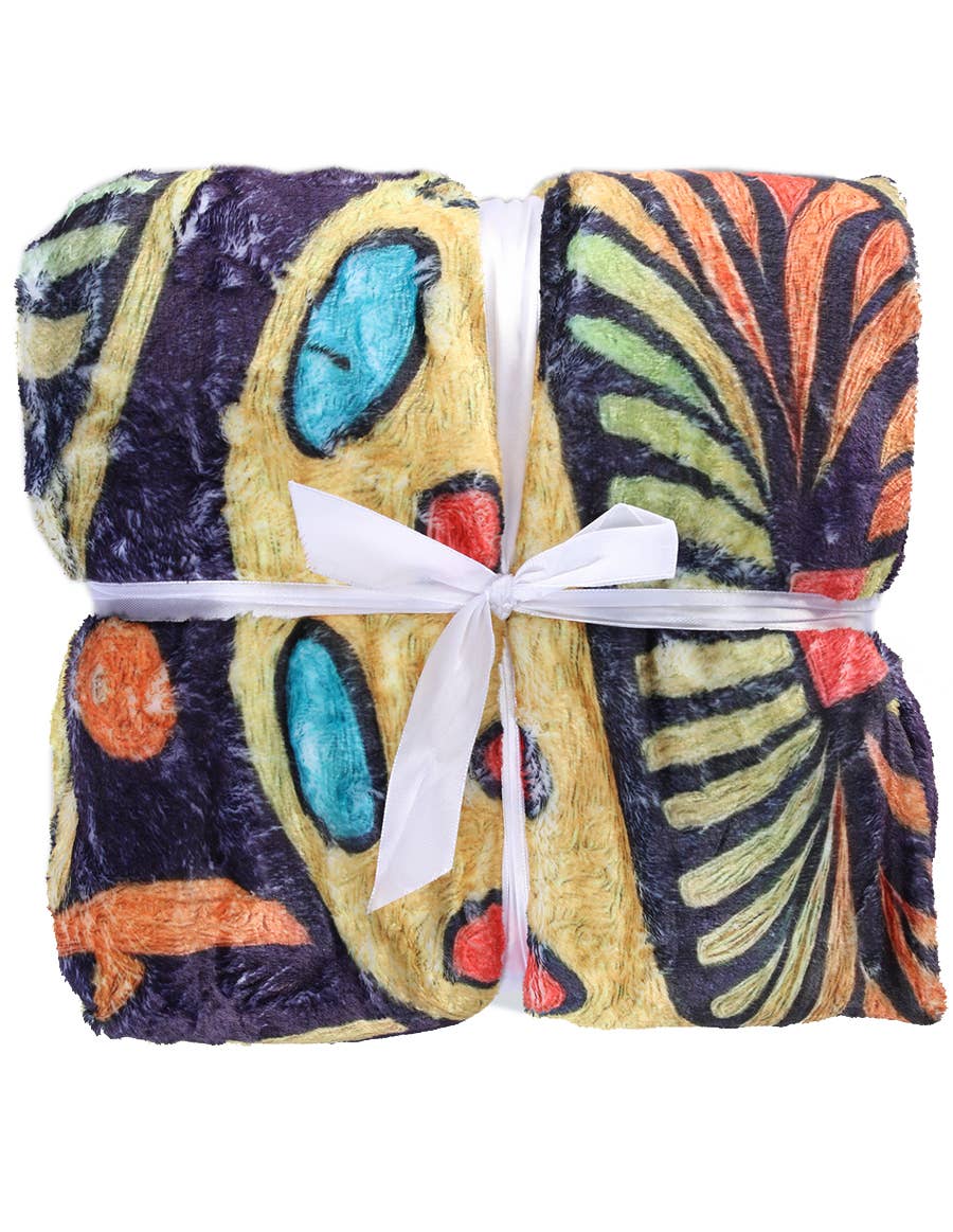 The Collection Royal / Royal Handicrafts - Wholesale Decoratiedeken - Hippie Boho-plaid van flanellen fleece, Mushroom Jungle6