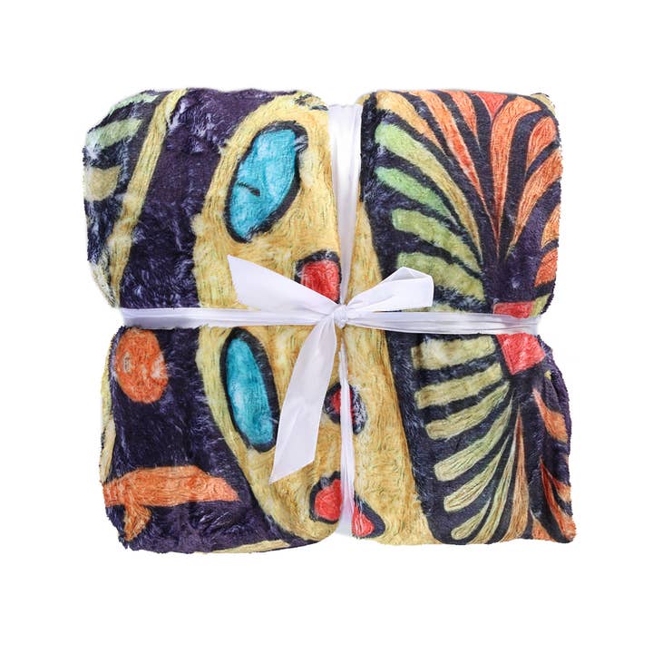 The Collection Royal / Royal Handicrafts - Wholesale Throw Blanket - Flannel Fleece Hippie Boho Throw Blanket Mushroom Jungle6