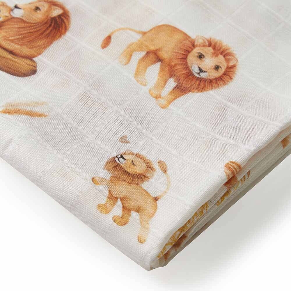 Snuggle Hunny - Wholesale Swaddle - Baby - Lion Organic Muslin Wrap1