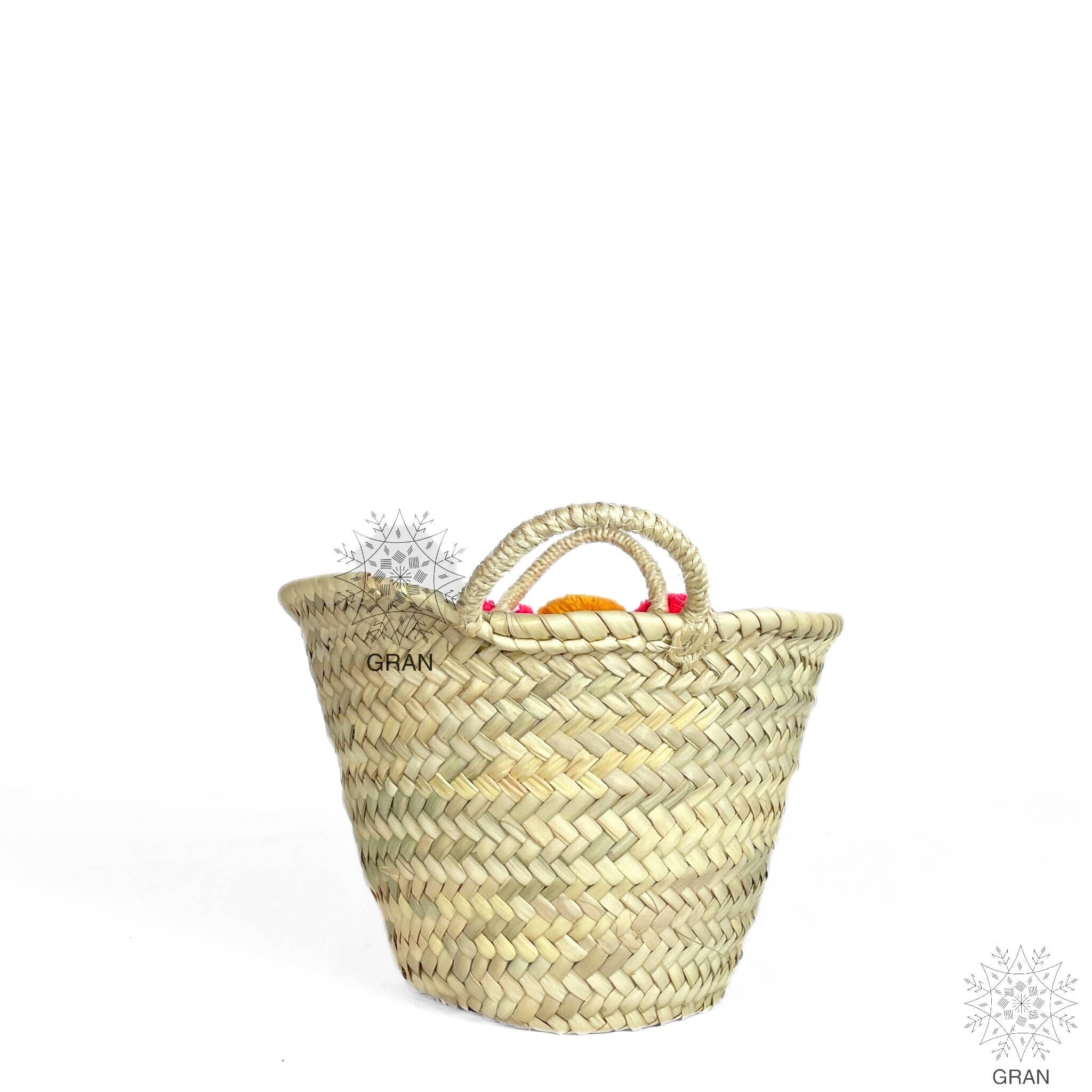 Gran Wholesale - Wholesale Tote Bag - Women's - Custom Basket With Pom Poms, Moroccan Bridesmaid Tote Bags.4