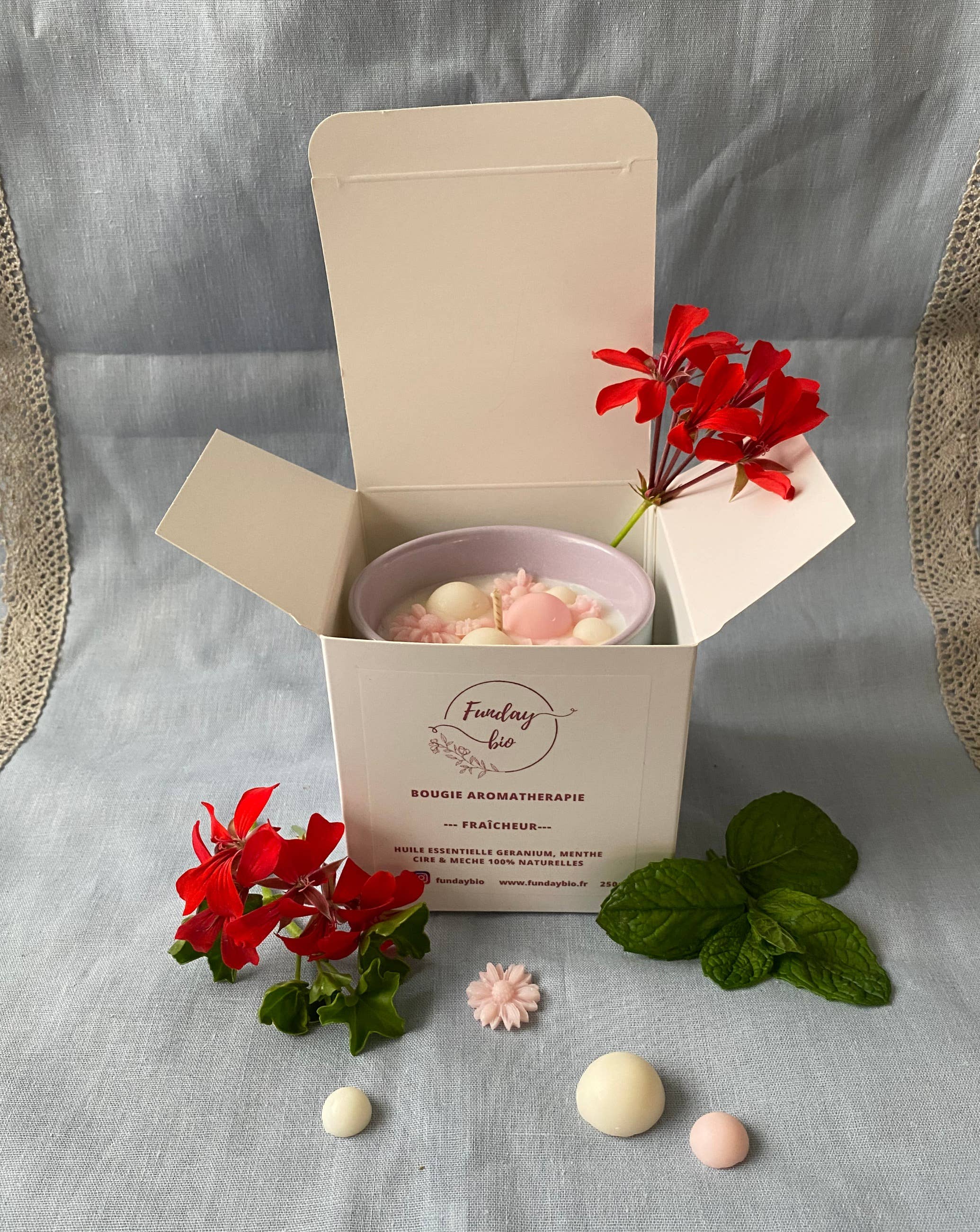 FUNDAYBIO - Wholesale Jar/Filled Candle - Freshness candle with organic essential oils 250g2