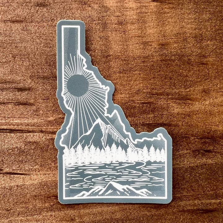 Idaho Sun Sticker | Weatherproof Vinyl for wholesale by 208 Tees