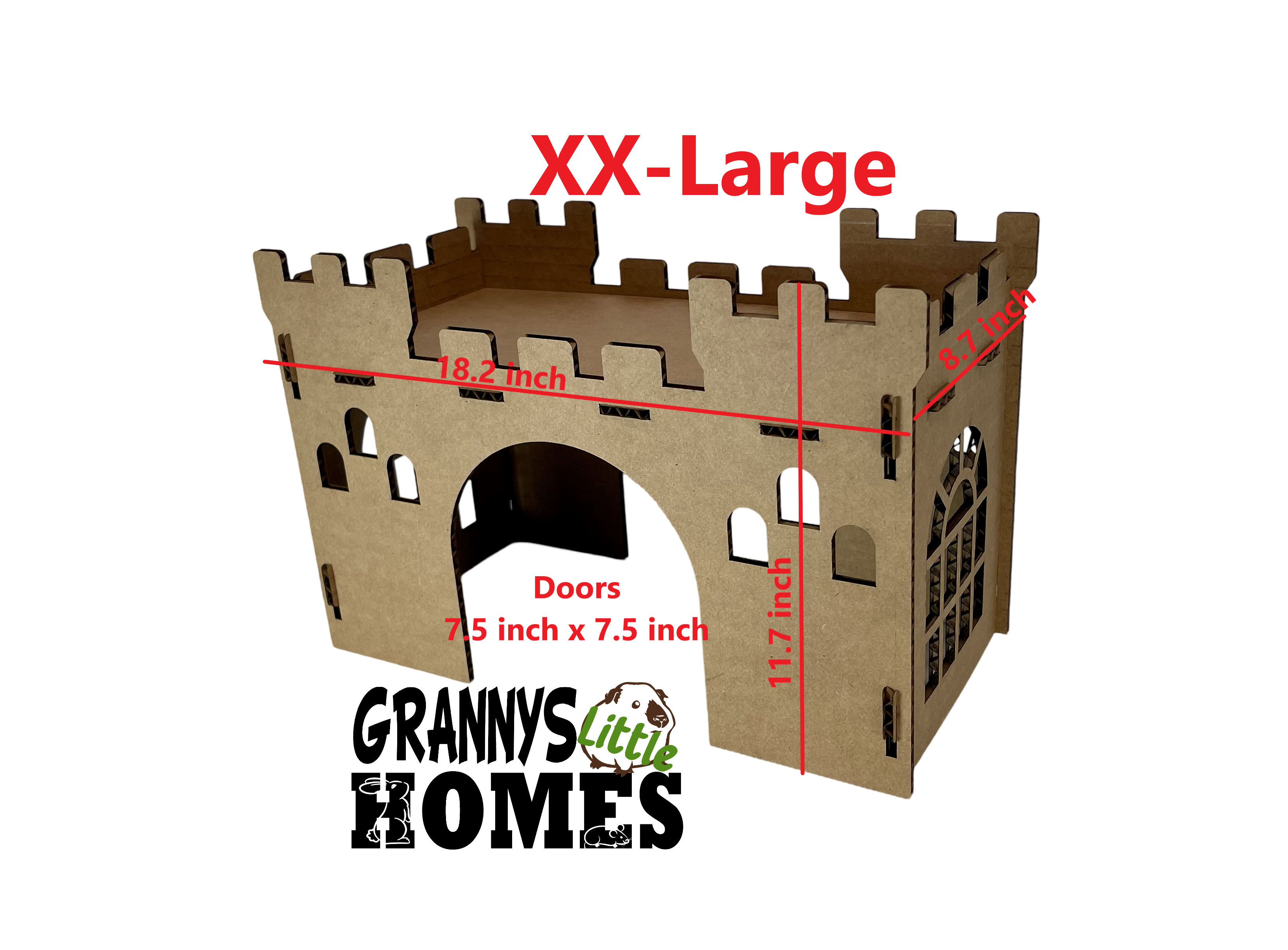 Grannys Little Homes – wholesale Pet toy – Not cat/dog – Cardboard Castle Tunnel7