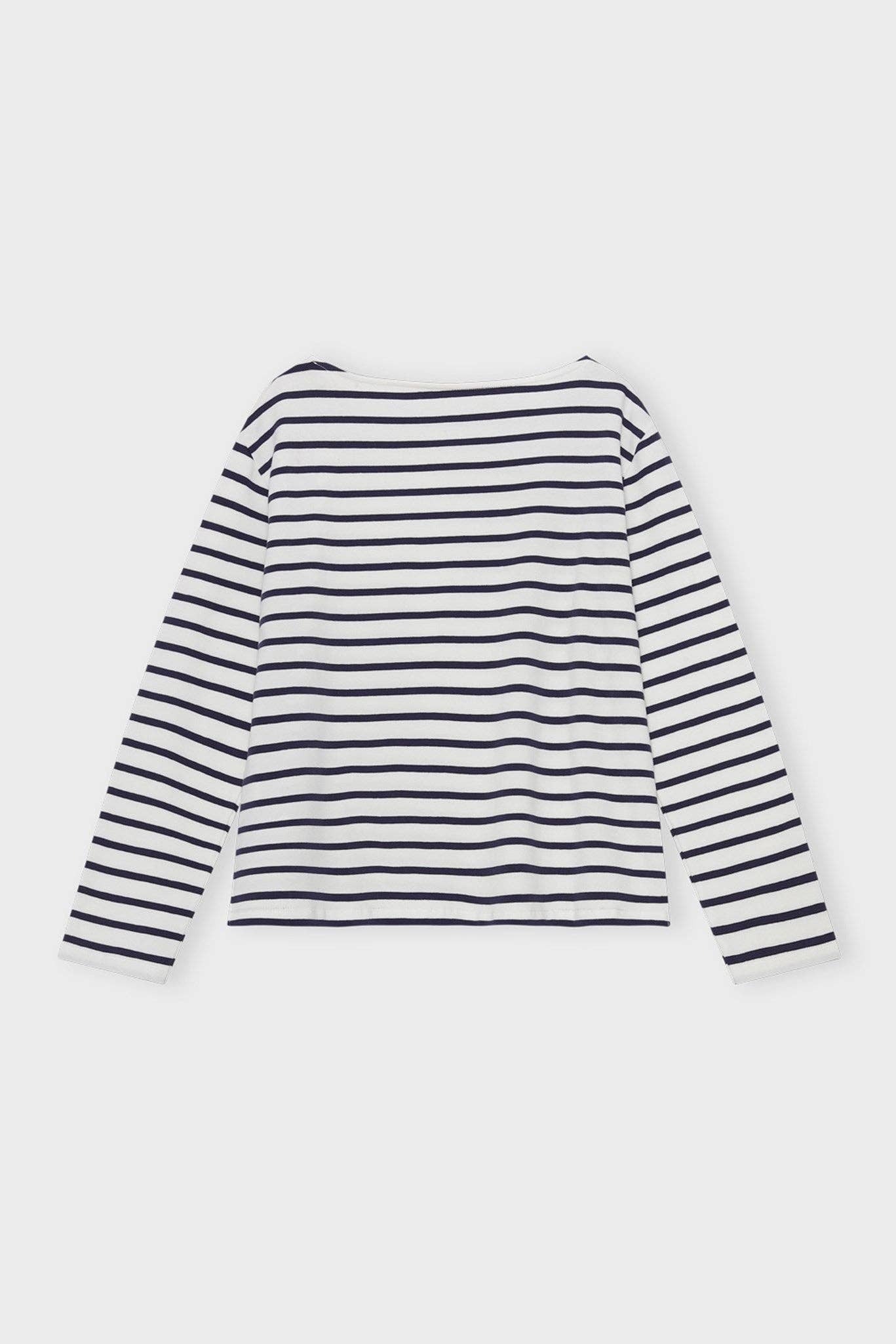 Ecru/Navy Stripe Blessed sweatshirt med ränder - ecru/marinblå för wholesale på Faire2