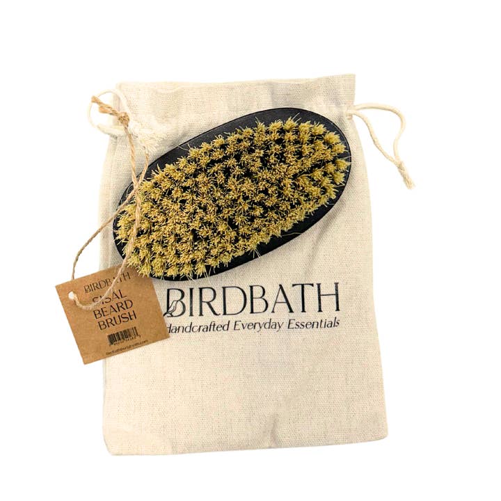 Birdbath - Wholesale Beard Brush/Comb - Sisal Beard Brush1