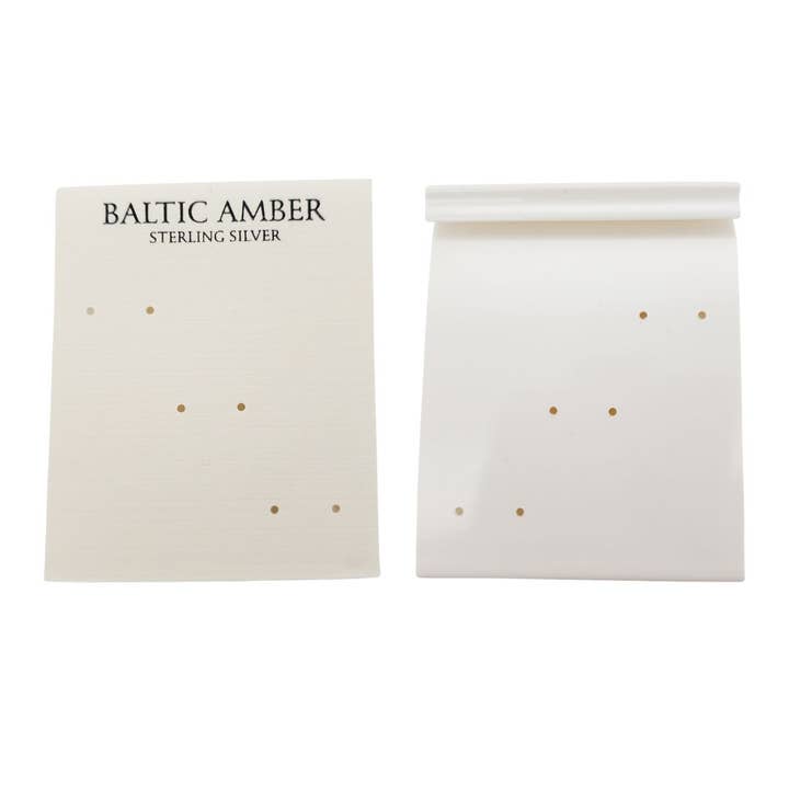 Amberman – wholesale Jewellery stand & display – Cardstock Baltic Amber 3-Earring Cards (10)