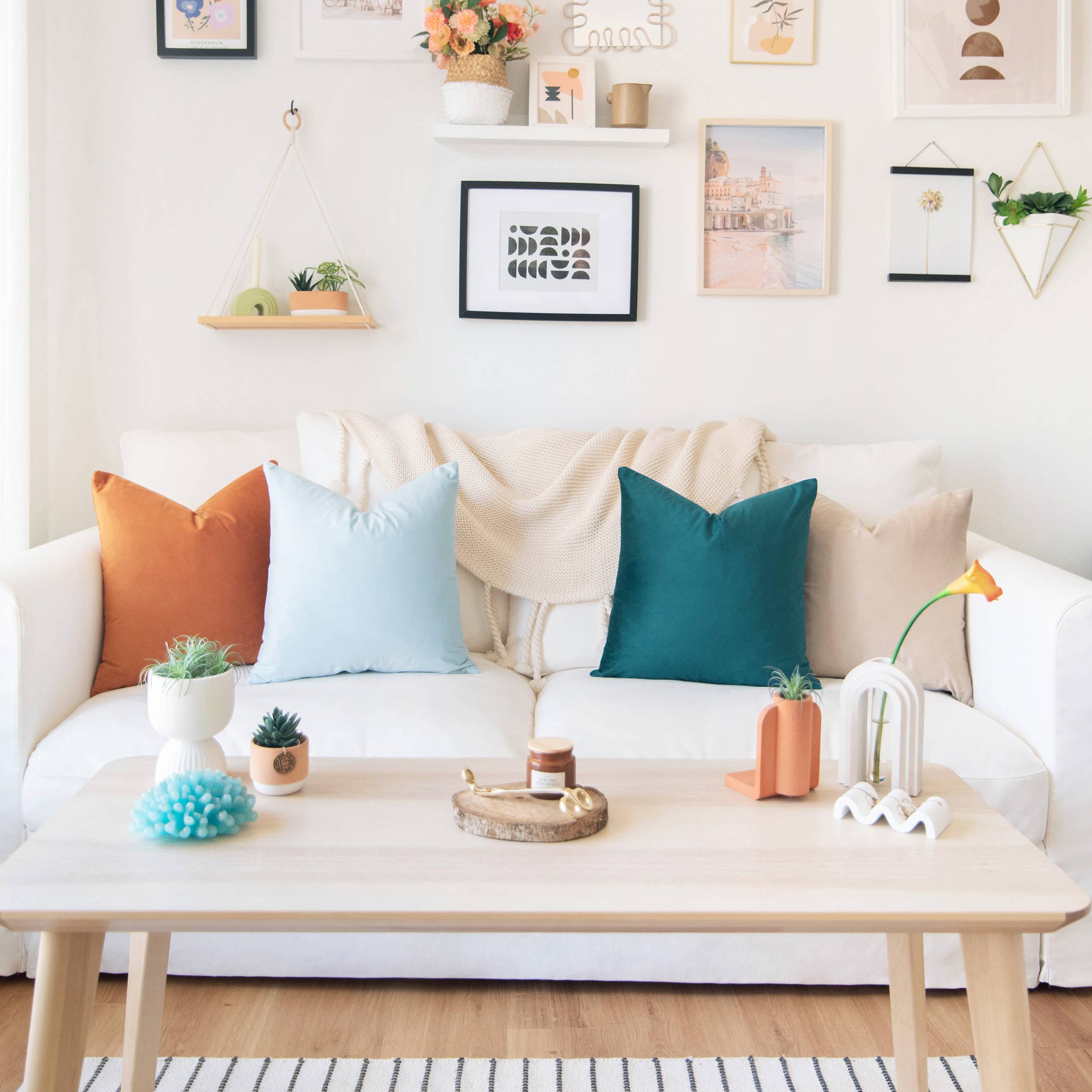 Monday Moose - Wholesale Throw Pillow Cover - Samara Pillow Covers (4-Pack) - Orange/Green8