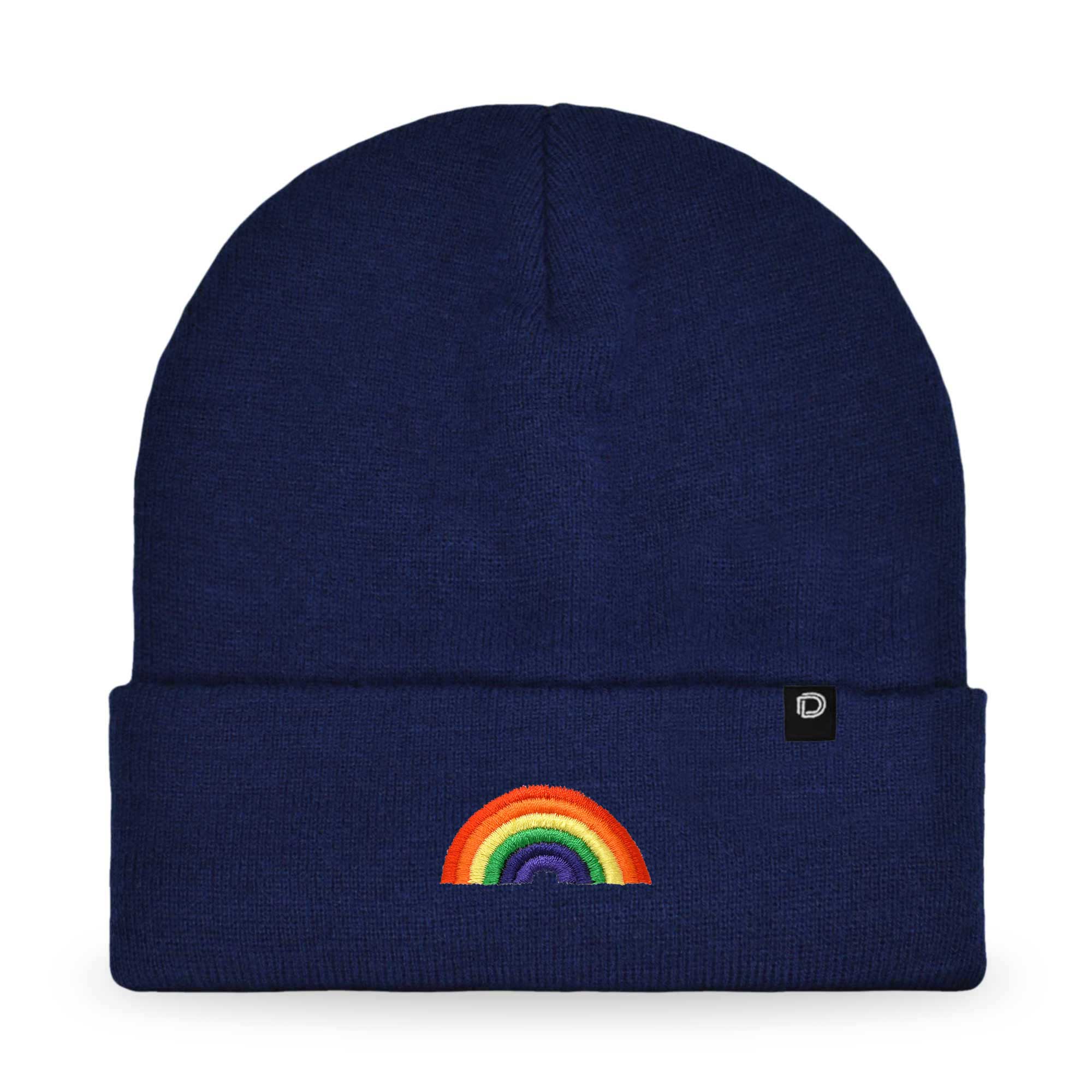 Dalix - Wholesale Beanie - Women's - Dalix Embroidered Rainbow Beanie Cap Cuffed Knit Hat Women37