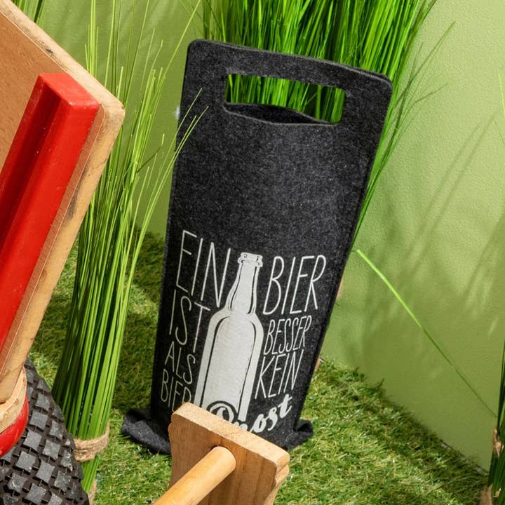 Wurm - Wholesale Gift Bag - Felt Beer Bottle Bag Gray 6-compartment, (W/H) 14x38cm1