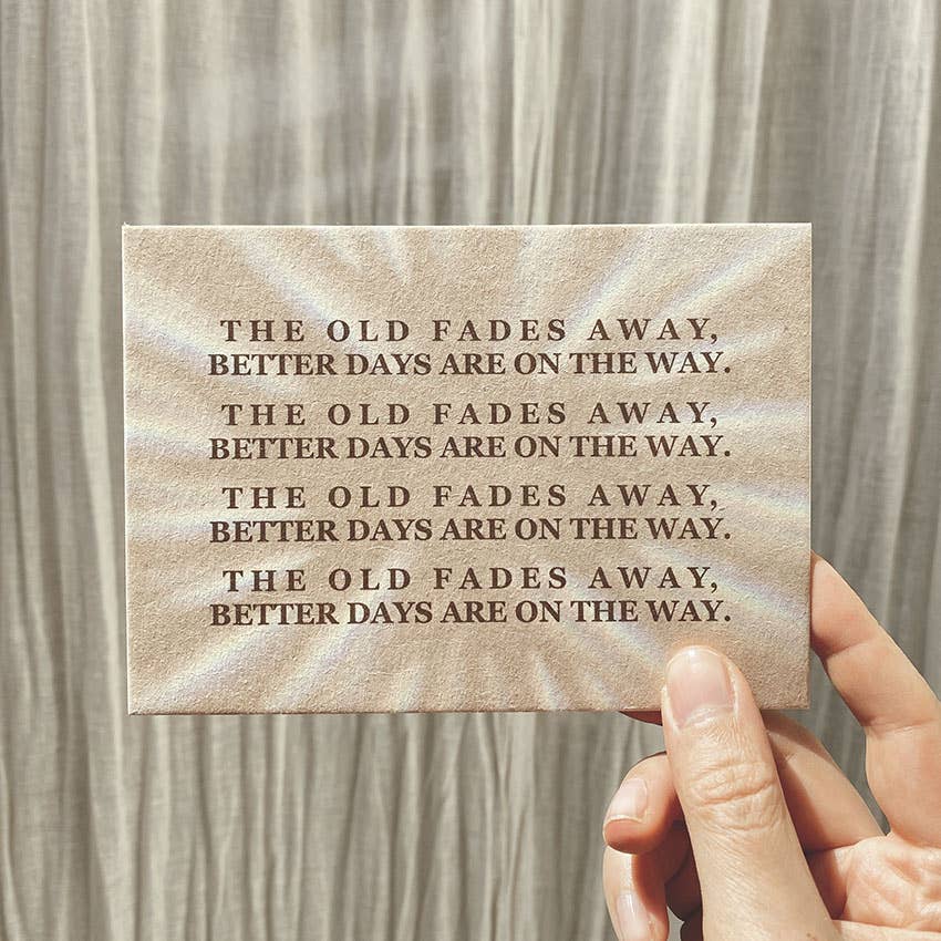 Anna Cosma - Wholesale Postcard - THE OLD FADES AWAY, BETTER DAYS ARE ON THE WAY  - POSTCARD1