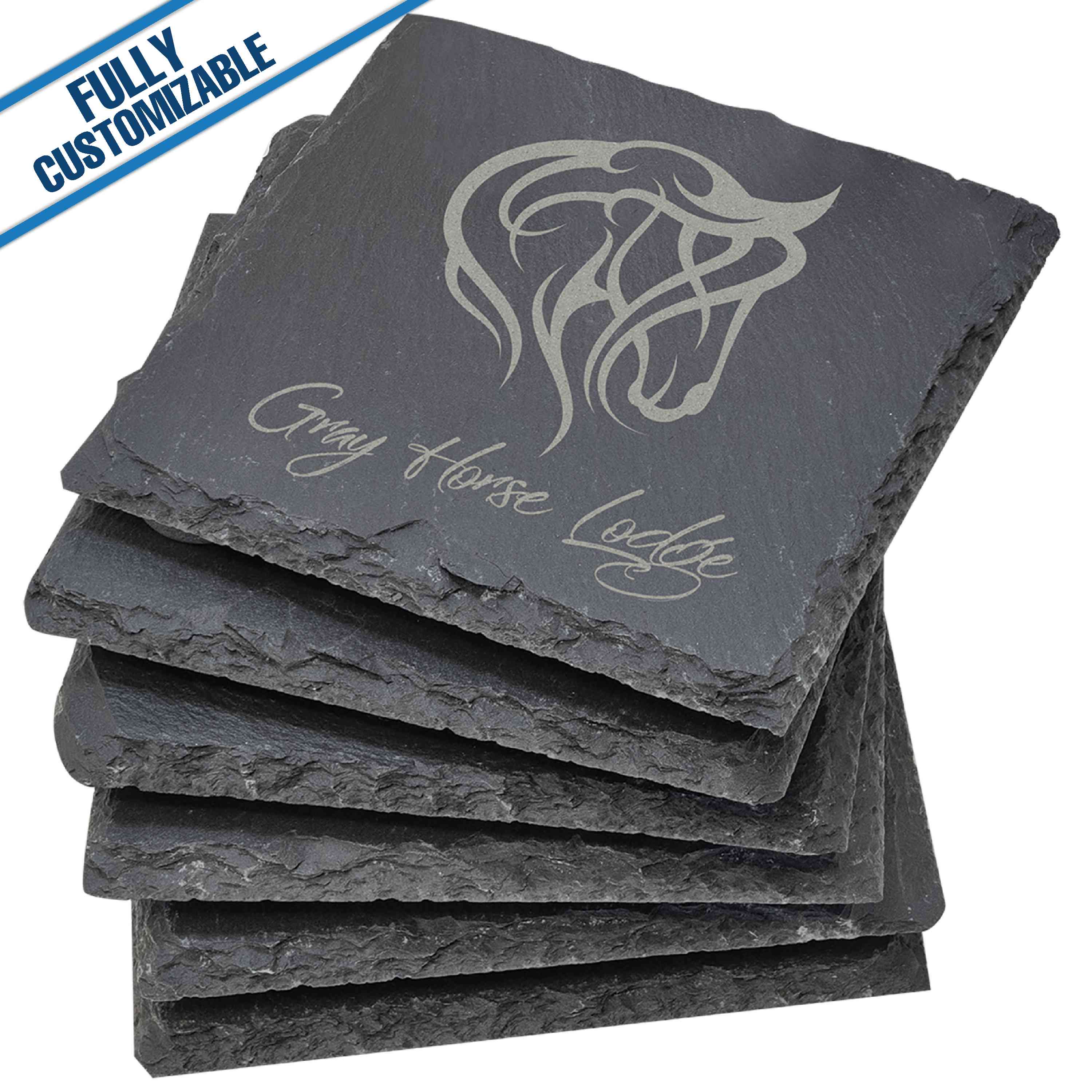 GiftWorksPlus - Wholesale Coasters - Engraved Slate Coasters - Fully Customizable2