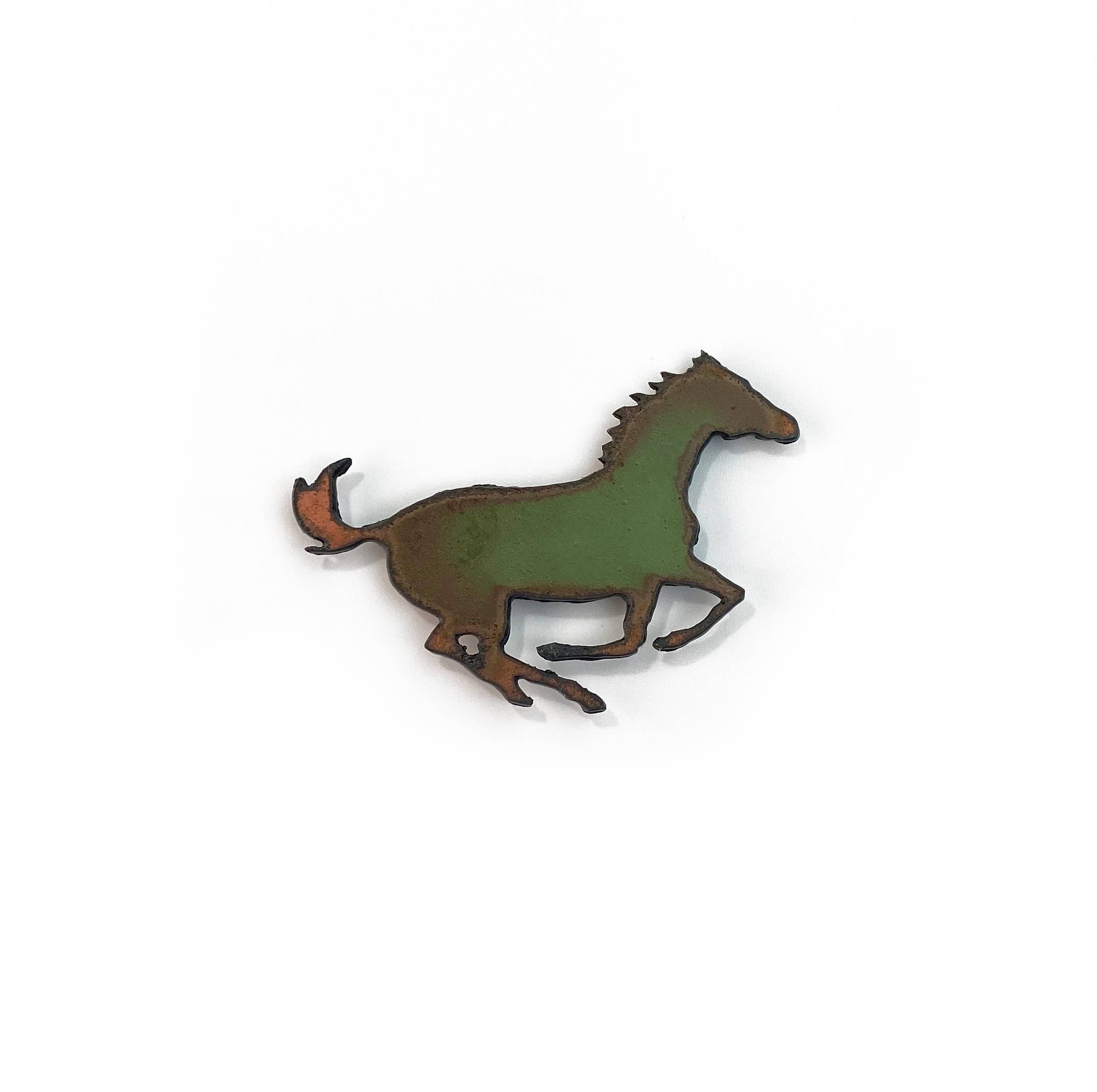 Iron Jewel - Venta al por mayor Imanes - Imán con forma de caballo, rodeo occidental, decoración rústica, Wyoming, Montana, EE. UU.1