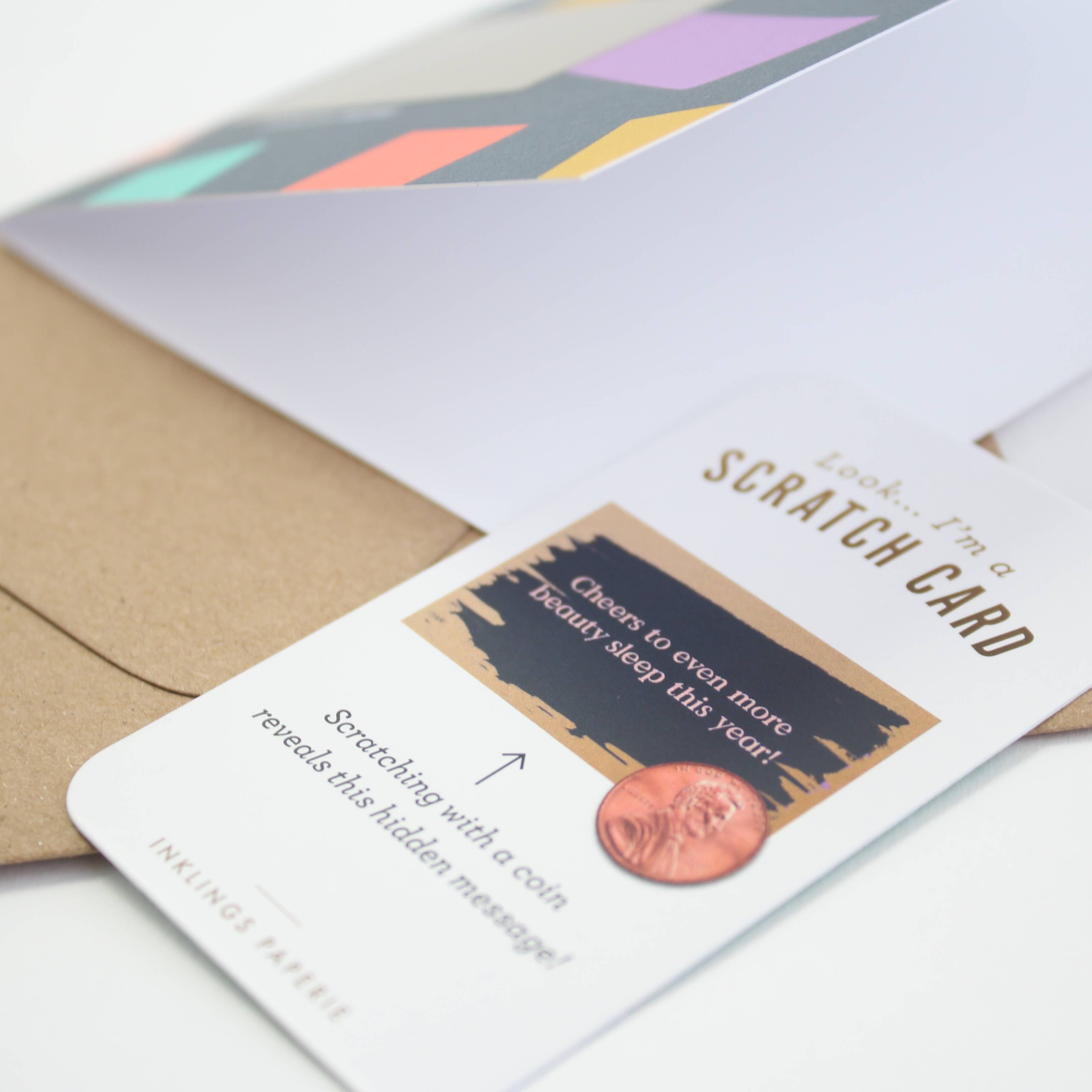 Inklings Paperie – postal de parabéns por atacado – Raspadinha - Leave By Nine - Aniversário 7