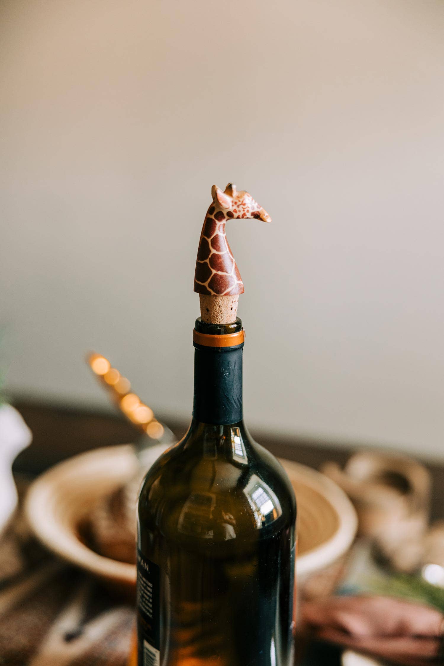 Ten Thousand Villages - Wholesale Wine Stopper - Bottle Topper Giraffe *3