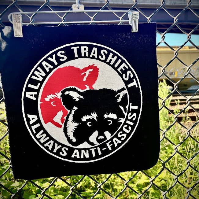 Three Raccoons - Wholesale Patch - ANTIFA raccoons back patch.3