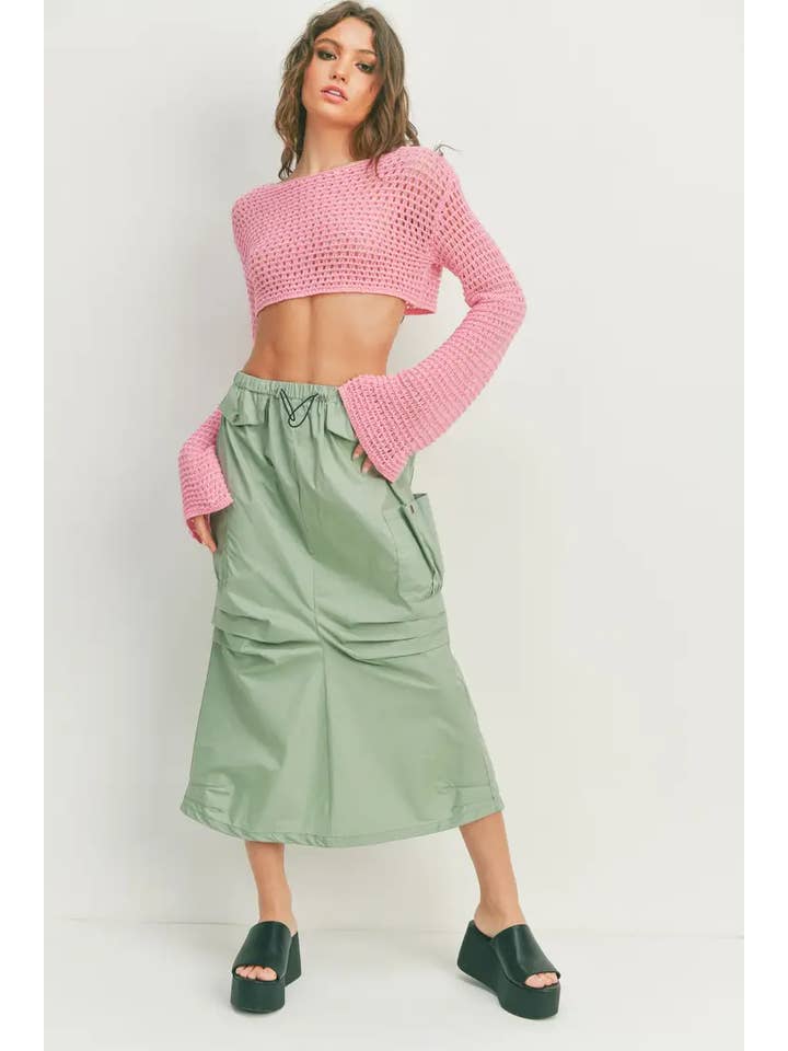 Pretty Damage - Wholesale Rok - Dames - Parachute Cargo-rok met trekkoord en split
