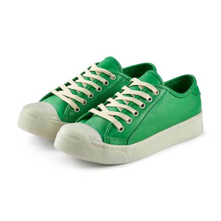 Baskets en cuir vert pour la vente par Londo Fashion