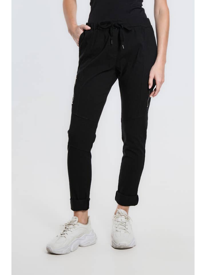 TINA Stephens Italy/Tees By Tina - Wholesale Pants - Women's - Danica Side Zipper Pant (PL155)