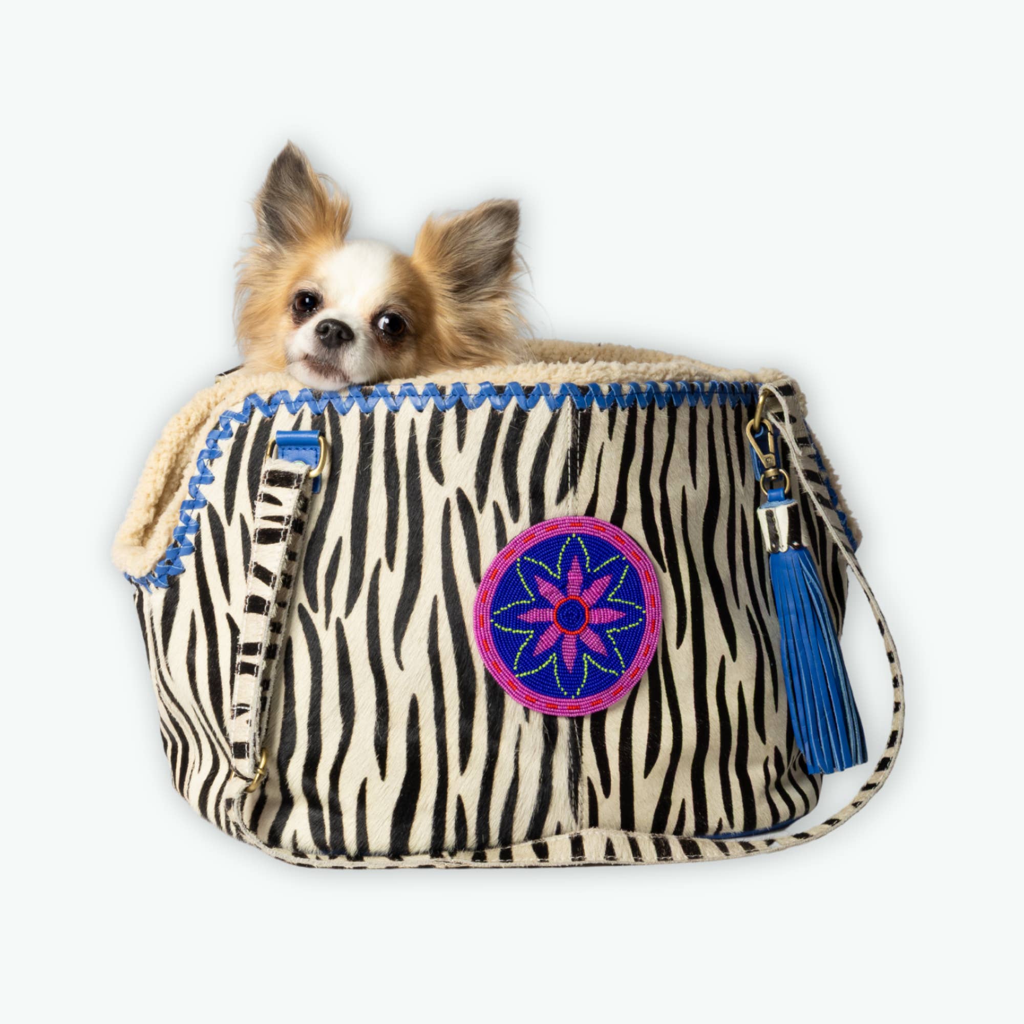 Dog with a Mission – wholesale Väska för husdjur – Hundar – Dandy Dog Bag med zebramönster