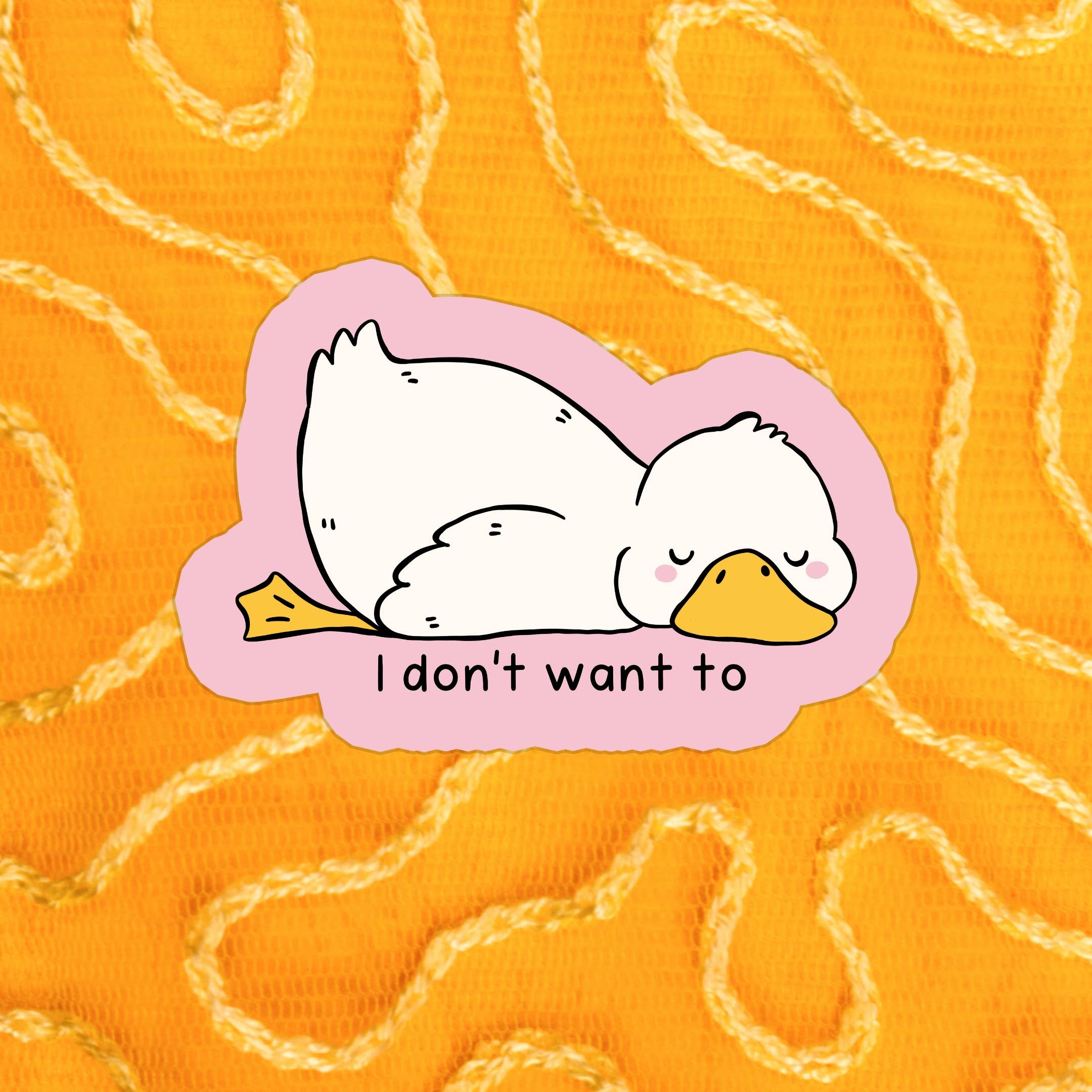 Stickers+ X Ashley Bexar - Wholesale Sticker - Funny Duck goose Tired Lazy Waterproof Vinyl Sticker