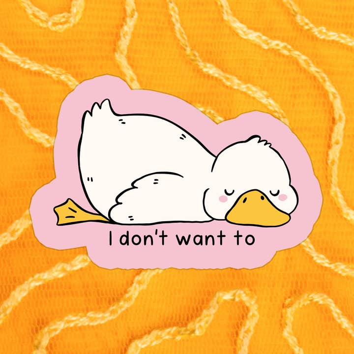 Stickers+ X Ashley Bexar - Wholesale Sticker - Funny Duck goose Tired Lazy Waterproof Vinyl Sticker0