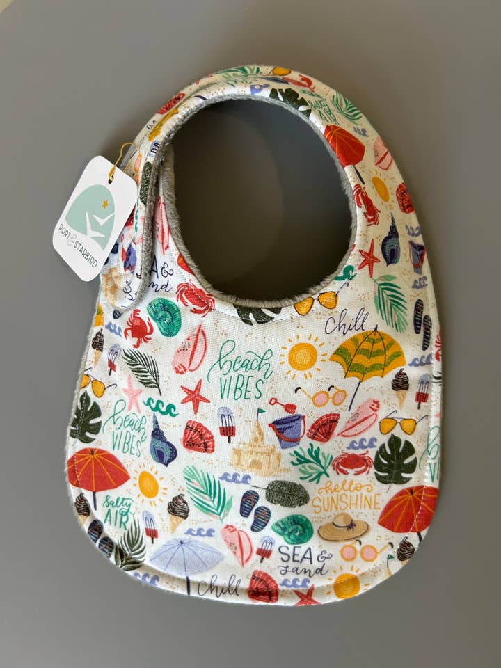 Chill Beach Vibes bib for wholesale by Port & Starbird