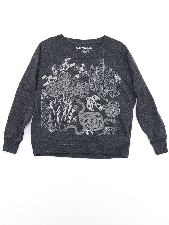 Supermaggie @ Faire - Wholesale T-Shirt (Graphic) - Women's - Secret Garden Pia Tri Blend Pullover1