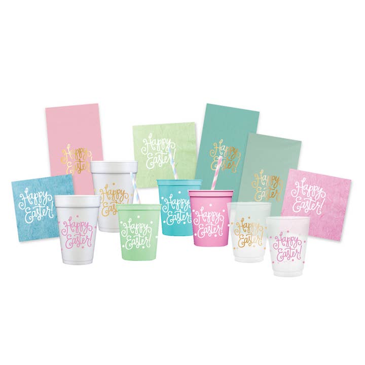 Happy Easter! (Dot) | Easter Cups & Napkins (ALL) for wholesale by Natalie Chang