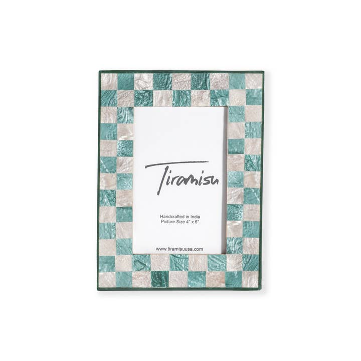 Tiramisu - Wholesale Picture Frame - Azure Aura: Blue & Ivory Resin Picture Frame