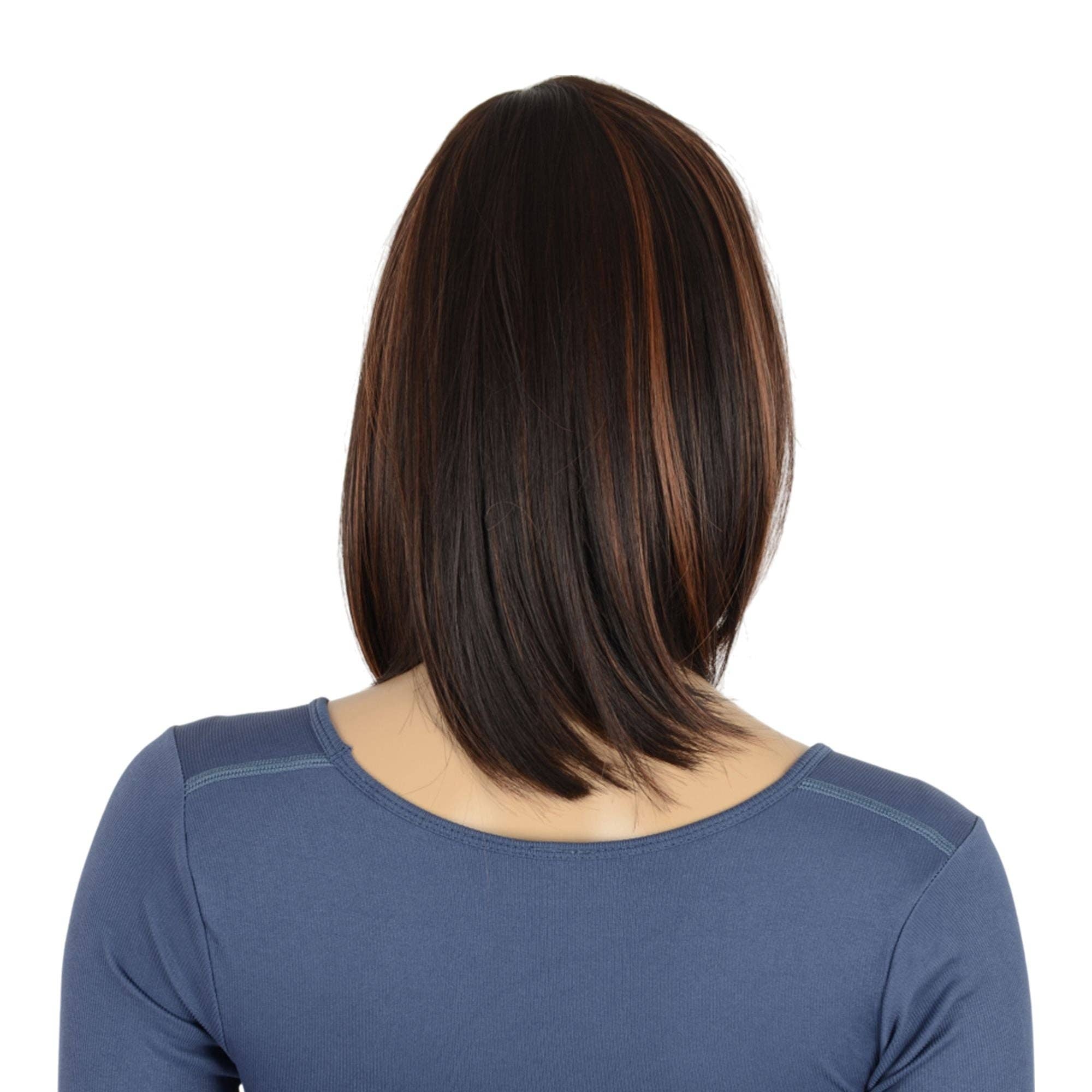 AK Brand - Wholesale Wig/Hair Piece - Straight Bob Wig with Bangs Heat-Resistant Style9