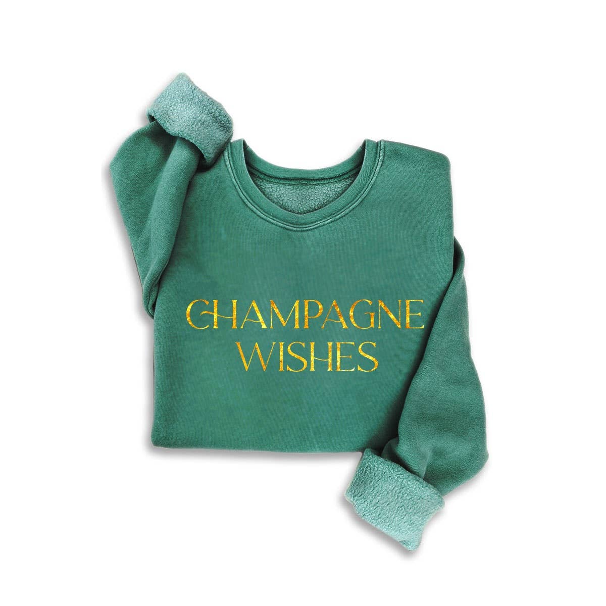 HRTandLUV - Wholesale Sweatshirt - Women's - CHAMPAGNE WISHES FOIL MINERAL SWEATSHIRTS2