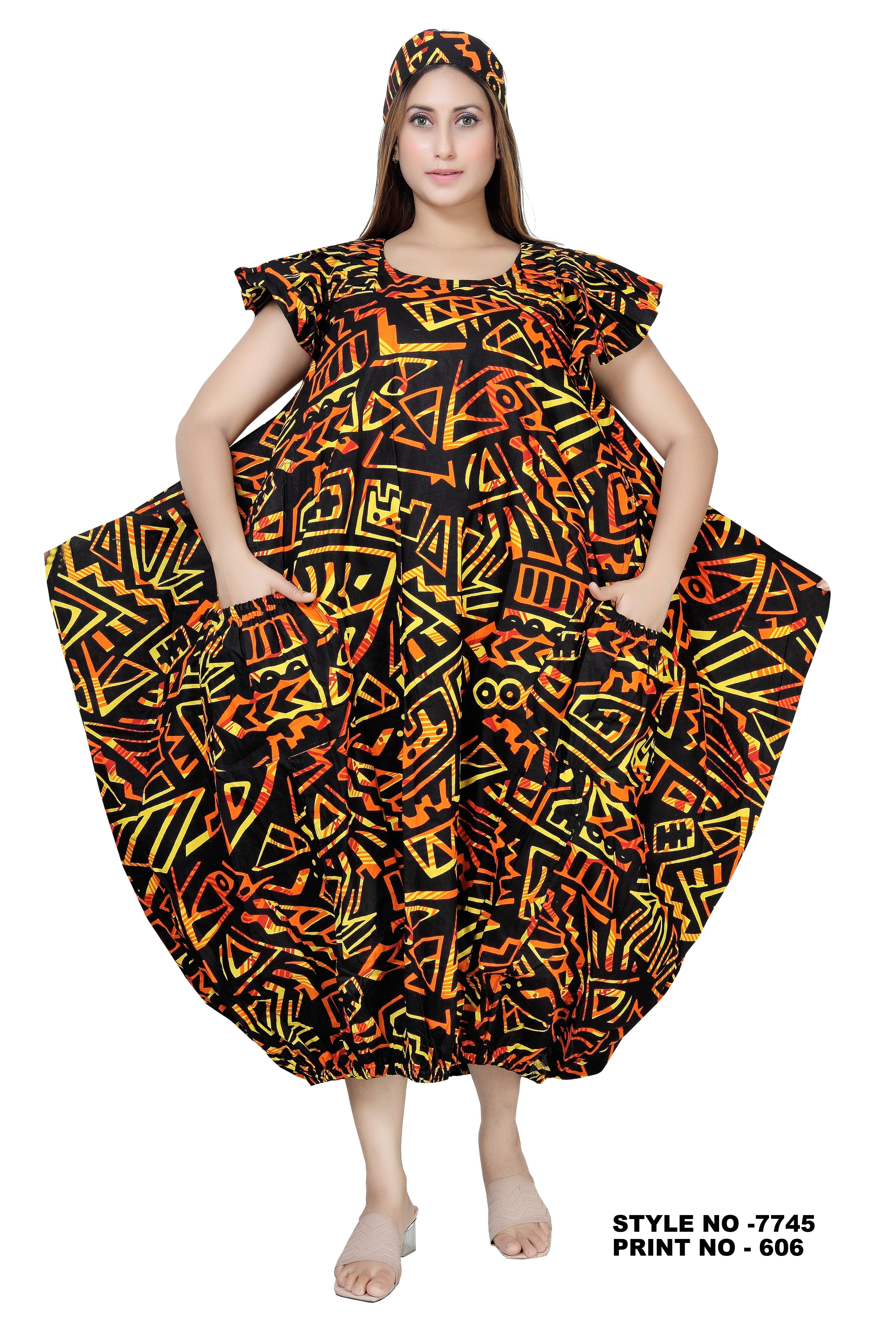 KaraChic - Wholesale Dress - Women's - Women's Ankara Dress with Pleated Sleeve - African Prints0