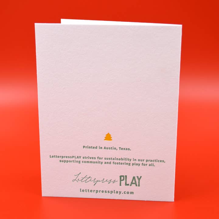 Letterpress PLAY - Wholesale Christmas Card - Christmas Card - Wreath2