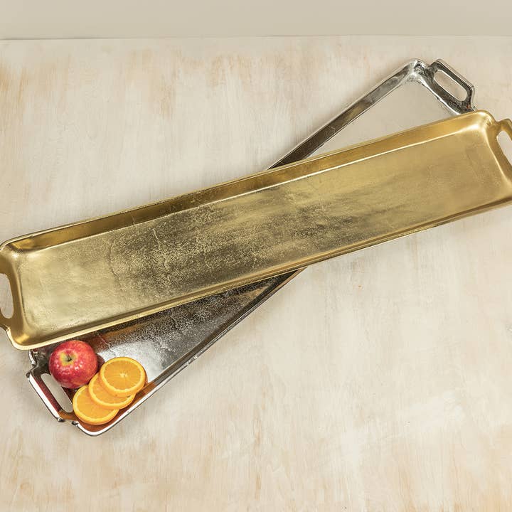 India Handicrafts Inc - Wholesale Decorative Tray - 2-in-1 Long Tray
