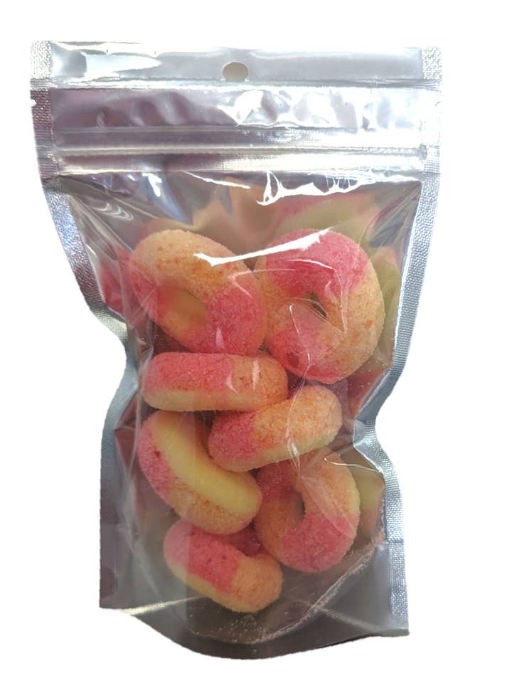 Wholesale Freeze Dried Candy Freeze Dried Peach Rings for wholesale by The Freeze Dried Food Company