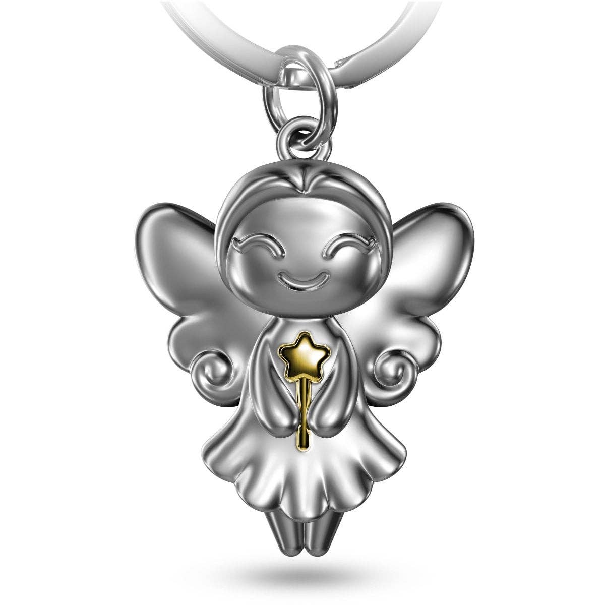 FABACH – Die Schlüsselanhänger-Schmiede – Großhandel Schlüsselanhänger – Unisex – "Fairy" Schlüsselanhänger Fee mit Zauberstab - Niedlicher Glücksbringer Wunschfee Wunscherfüller1