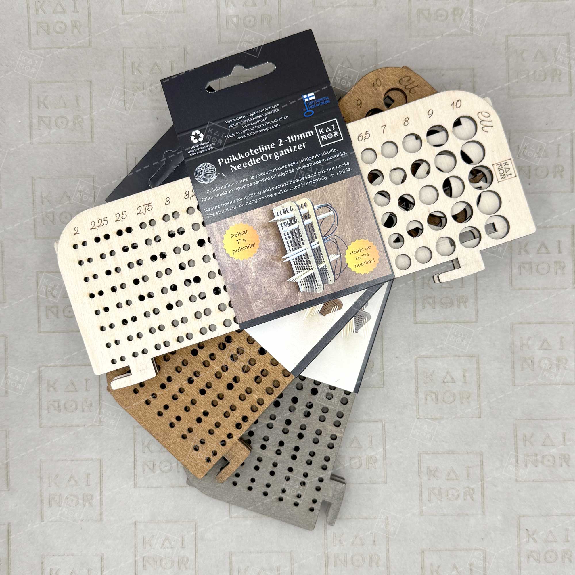 Kainor - Wholesale Knitting/Crochet Supplies - Knitting needle organizer 2-10mm EU/US Sizes Brown5