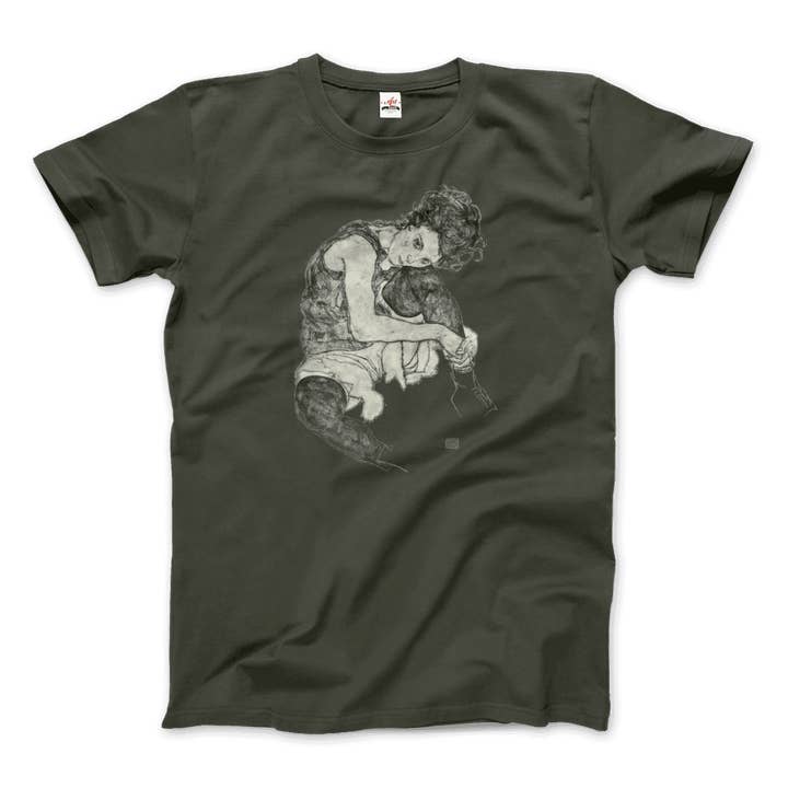 Art-O-Rama Shop - Wholesale T-Shirt (Graphic) - Unisex - Egon Schiele Zeichnungen I (Drawings 1) 1917 Art T-Shirt10
