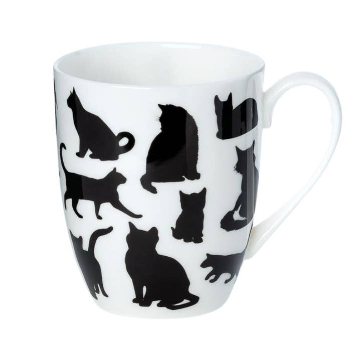 Mug à Latte Silhouette de Chat pour la vente par McIntosh Mugs