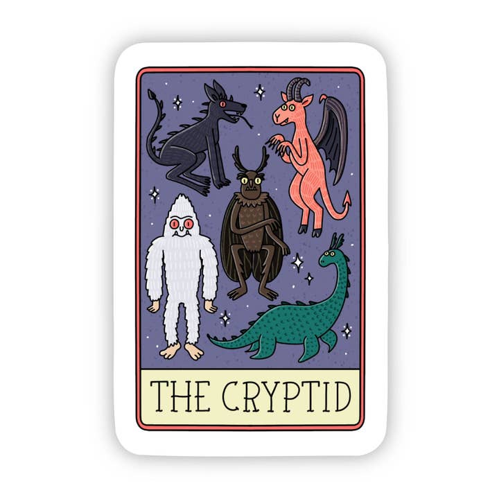 "The Cryptid" Tarot Card Sticker for wholesale by Big Moods